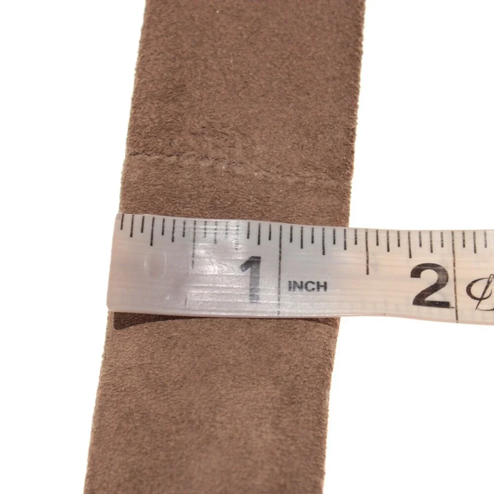Di Bianco NWT Cut to Size Dress Belt In Solid Brown Suede Leather One Size